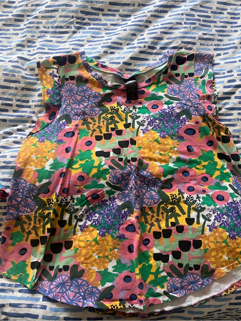 Nooworks Multicolor Floral Muscle Tee size 4x